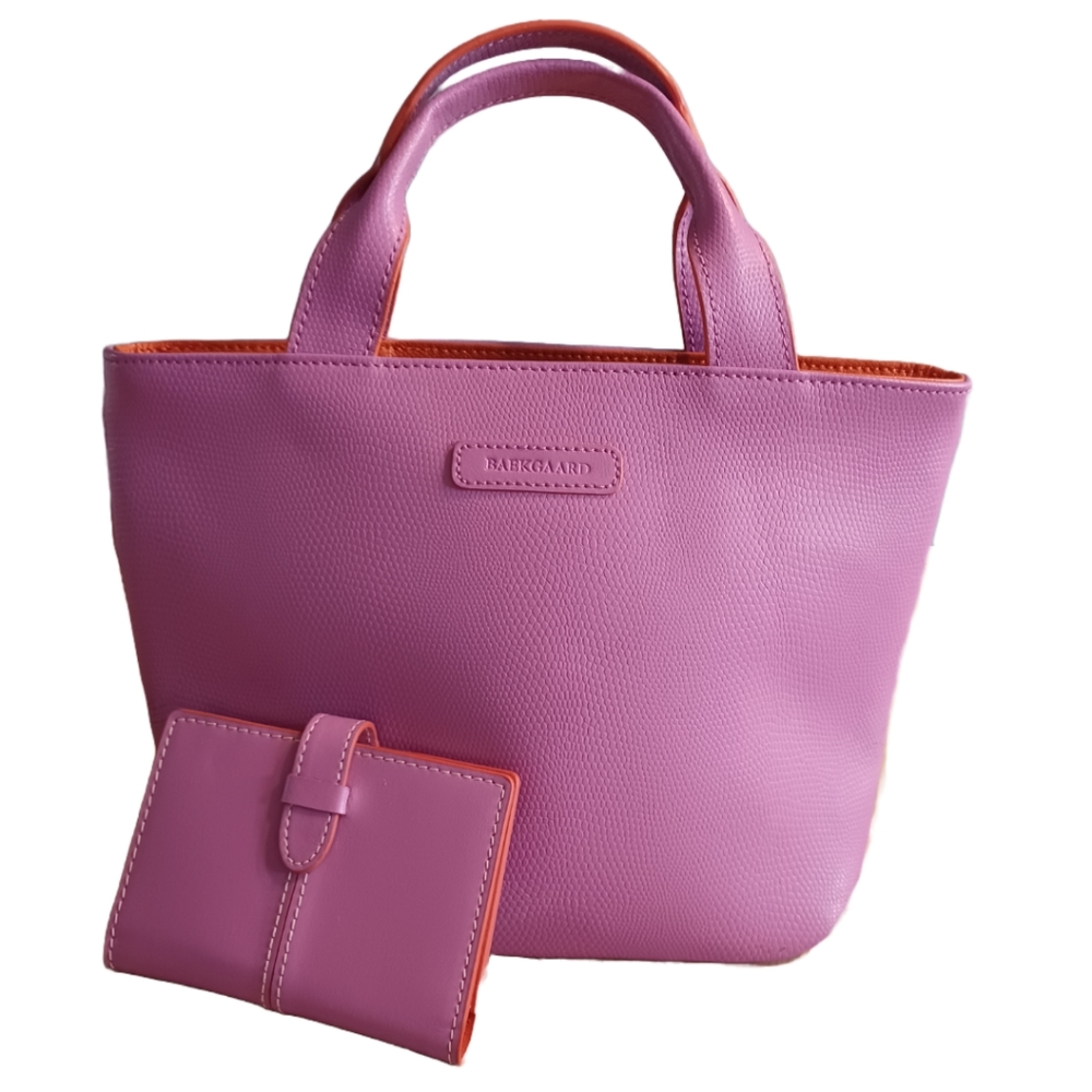 BAEKGAARD DOUBLE HANDLE SATCHEL BAG WITH PORTFOLIO WALLET